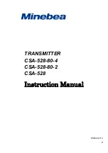 Minebea CSA-528 Instruction Manual preview