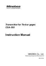 Minebea CSA-593 Instruction Manual preview