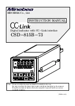 Minebea CSD-815B-73 Instruction Manual preview