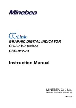 Preview for 1 page of Minebea CSD-912-73 Instruction Manual