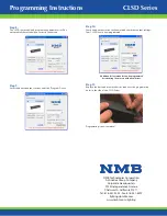 Preview for 2 page of Minebea NMB CLSD Series Programming Instructions