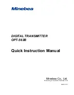 Minebea OPT-563B Quick Instruction Manual preview
