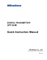 Minebea OPT-563B Quick Instruction Manual предпросмотр