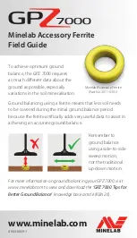 Minelab 3011-0301 Field Manual preview