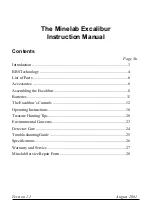 Preview for 2 page of Minelab Excalibur 1000 Instruction Manual