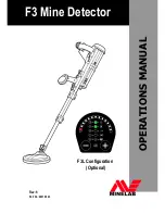 Minelab F3 Mine Detector Operation Manual preview