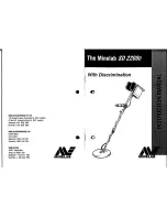 Minelab SD 2200D Instruction Manual preview