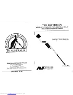 Minelab The Sovereign Instruction Manual preview