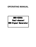 Предварительный просмотр 1 страницы Minghe Instruments MHS-5200A Series Operating Manual