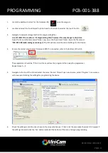 Предварительный просмотр 6 страницы Mini?Cam PCB-001-388 Technical Support Document