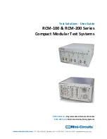 Mini-Circuits RCM-100-6 User Manual preview