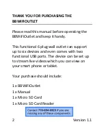 Preview for 2 page of Mini Gadgets BBWiFiOutlet User Manual