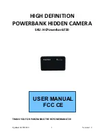 Предварительный просмотр 1 страницы Mini Gadgets HCPowerbank720 User Manual