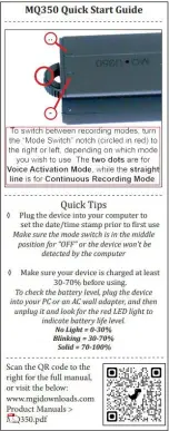 Mini Gadgets MQ350 User Manual preview