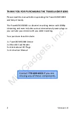 Preview for 2 page of Mini Gadgets TravelACWifi1080 User Manual