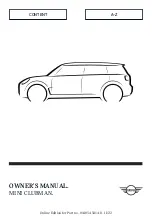 Preview for 1 page of Mini CLUBMAN Owner'S Manual