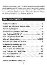 Preview for 2 page of Mini SPARE AIR Owner'S Manual