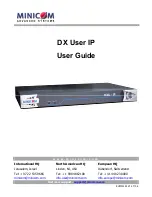 Minicom DX User IP User Manual предпросмотр