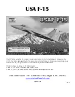 Preview for 1 page of Minicraft Models USAF F-15 Manual