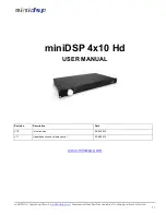 miniDSP 4x10 User Manual предпросмотр