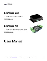 miniDSP BALANCED 2X4 User Manual preview