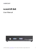 miniDSP NANOAVR 8X8 User Manual предпросмотр