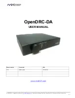 miniDSP OpenDRC-DA User Manual preview