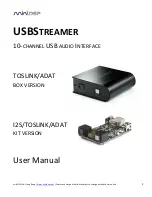 Предварительный просмотр 1 страницы miniDSP USBStreamer Box User Manual