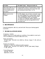 Preview for 22 page of miniland baby digital basic Instruction Manual