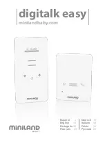 miniland baby digitalk easy 89171 User Manual preview