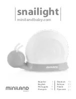 miniland baby snailight Instructions Manual preview