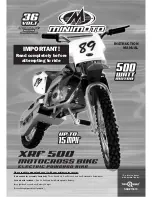 Preview for 2 page of MINIMOTO XRF 500 Instruction Manual