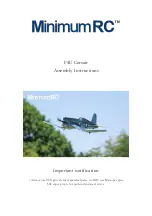 MinimumRC F4U Corsair Assembly Instructions Manual preview