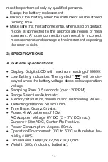 Preview for 15 page of Minipa MDT-2238A Instruction Manual