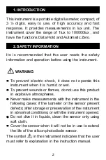 Preview for 3 page of Minipa MLM-1011 Instruction Manual