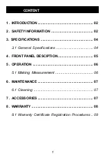 Preview for 2 page of Minipa MWD-14A Instruction Manual