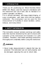 Preview for 3 page of Minipa MWD-14A Instruction Manual