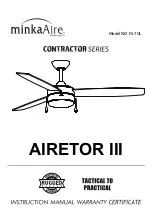 minkaAire AIRETOR III F670L Instruction Manual preview