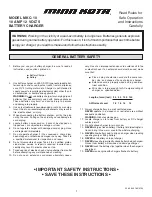 Preview for 1 page of MINN KOTA MKC-10 Operation And Instructions Manual