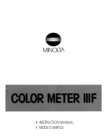 Minolta COLOR METER IIIF Manual preview