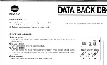 Предварительный просмотр 2 страницы Minolta DATA BACK DB Manual