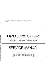 Minolta Di200 Service Manual предпросмотр