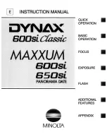 Minolta DYNAX 600si Classic Instruction Manual предпросмотр