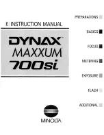 Minolta Dynax 700si Instruction Manual предпросмотр