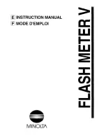 Preview for 1 page of Minolta FLASH METER V Manual