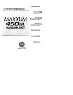 Preview for 1 page of Minolta Maxxum 450si Panorama Date Instruction Manual