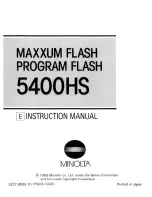 Preview for 1 page of Minolta MAXXUM FLASH 5400HS Manual