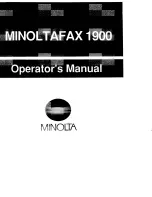 Minolta Minoltafax 1900 Operator'S Manual preview