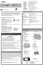 Предварительный просмотр 1 страницы Minolta VECTIS 260 Instruction Manual