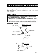 Предварительный просмотр 1 страницы MINOURA RS-1100 Instruction Manual